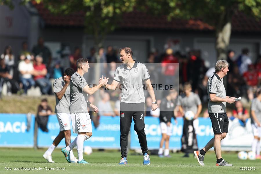 Julian Grell, sport, action, TSV Aubstadt, Saison 2023/2024, Regionalliga Bayern, NGN-Arena, Fussball, FCB, FC Bayern München II, BFV, Aubstadt, AUB, 30.09.2023, 12. Spieltag - Bild-ID: 2382373