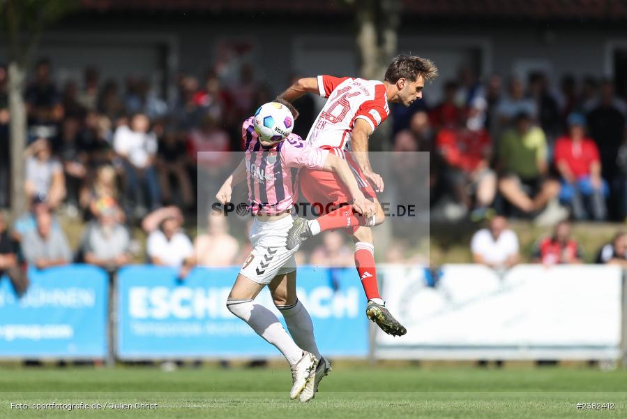 Luca Denk, sport, action, TSV Aubstadt, Saison 2023/2024, Regionalliga Bayern, NGN-Arena, Fussball, FCB, FC Bayern München II, BFV, Aubstadt, AUB, 30.09.2023, 12. Spieltag - Bild-ID: 2382412