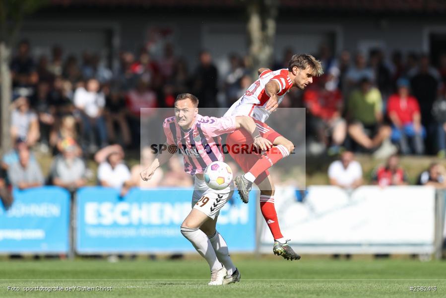 Luca Denk, sport, action, TSV Aubstadt, Saison 2023/2024, Regionalliga Bayern, NGN-Arena, Fussball, FCB, FC Bayern München II, BFV, Aubstadt, AUB, 30.09.2023, 12. Spieltag - Bild-ID: 2382413