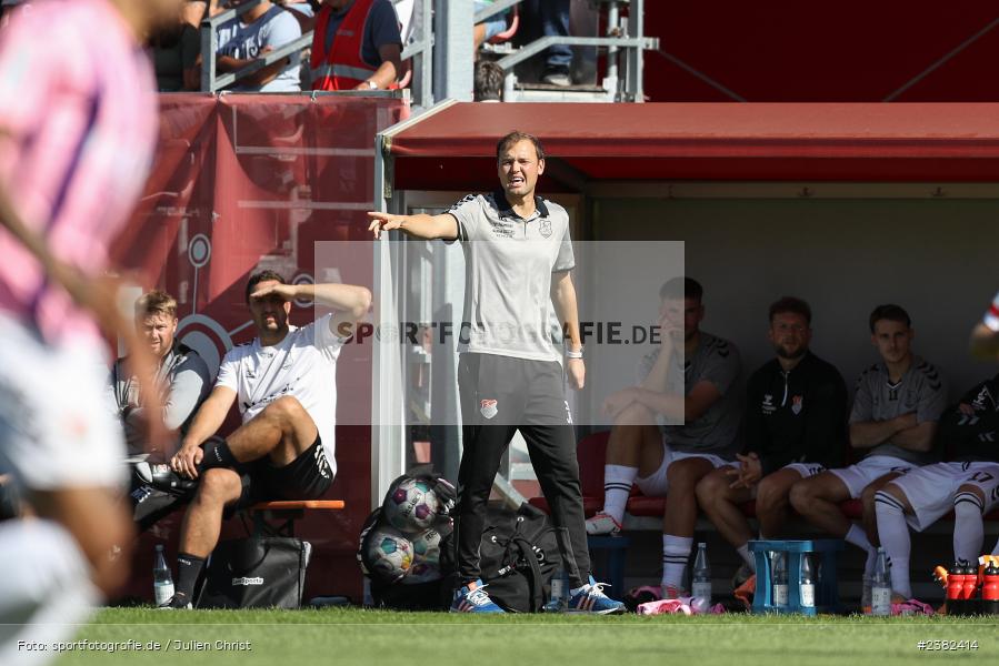 Julian Grell, sport, action, TSV Aubstadt, Saison 2023/2024, Regionalliga Bayern, NGN-Arena, Fussball, FCB, FC Bayern München II, BFV, Aubstadt, AUB, 30.09.2023, 12. Spieltag - Bild-ID: 2382414 Julian Grell, sport, action, TSV Aubstadt, Saison 2023/2024, Regionalliga Bayern, NGN-Arena, Fussball, FCB, FC Bayern München II, BFV, Aubstadt, AUB, 30.09.2023, 12. Spieltag - Bild-ID: 2382414