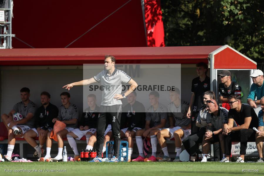 Julian Grell, sport, action, TSV Aubstadt, Saison 2023/2024, Regionalliga Bayern, NGN-Arena, Fussball, FCB, FC Bayern München II, BFV, Aubstadt, AUB, 30.09.2023, 12. Spieltag - Bild-ID: 2382568