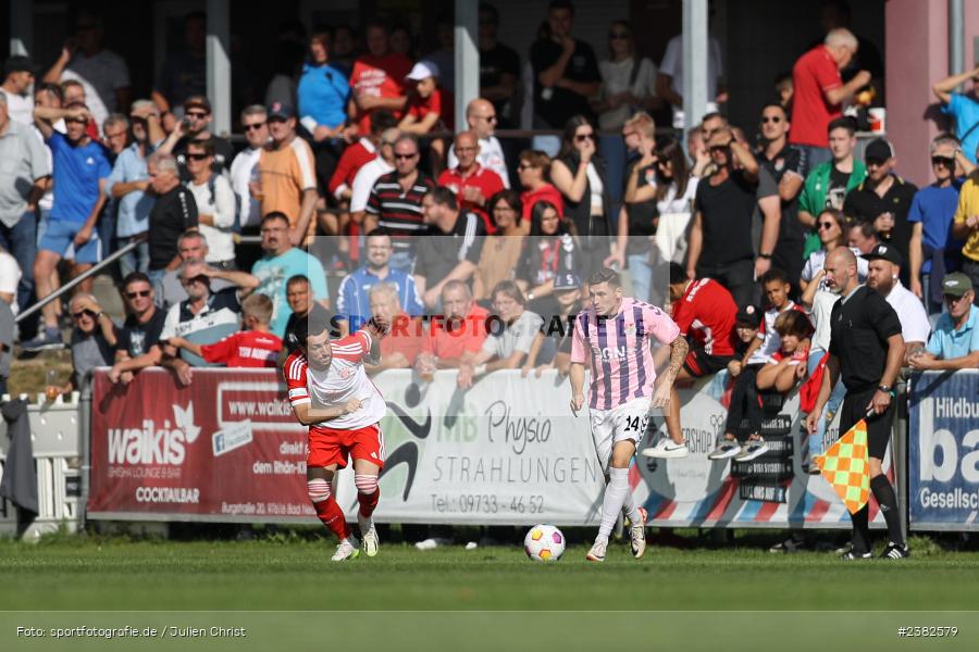 Martin Thomann, sport, action, TSV Aubstadt, Saison 2023/2024, Regionalliga Bayern, NGN-Arena, Fussball, FCB, FC Bayern München II, BFV, Aubstadt, AUB, 30.09.2023, 12. Spieltag - Bild-ID: 2382579