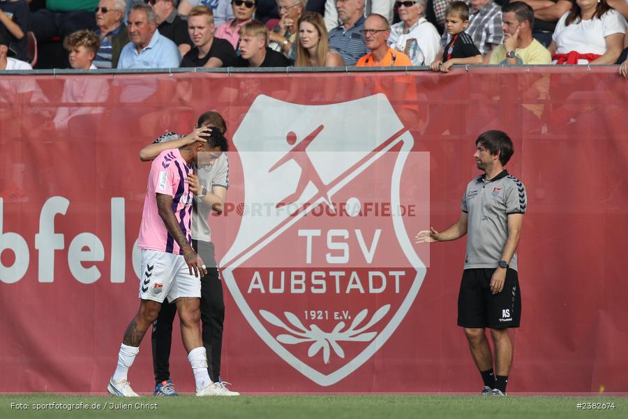 Michael Dellinger, sport, action, TSV Aubstadt, Saison 2023/2024, Regionalliga Bayern, NGN-Arena, Fussball, FCB, FC Bayern München II, BFV, Aubstadt, AUB, 30.09.2023, 12. Spieltag - Bild-ID: 2382674 Michael Dellinger, sport, action, TSV Aubstadt, Saison 2023/2024, Regionalliga Bayern, NGN-Arena, Fussball, FCB, FC Bayern München II, BFV, Aubstadt, AUB, 30.09.2023, 12. Spieltag - Bild-ID: 2382674