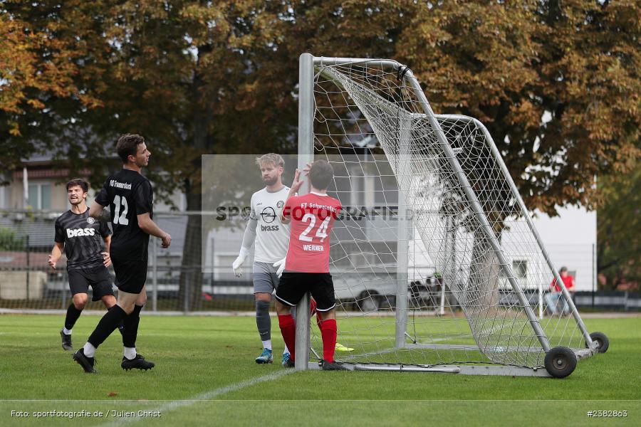 Simon Werner, Sportgelände Kleinflürleinsweg, Schweinfurt, 03.10.2023, sport, action, BFV, Saison 2023/2024, Fussball, 14. Spieltag, Landesliga Nordwest, TUS, FTS, TuS Frammersbach, FT Schweinfurt - Bild-ID: 2382863