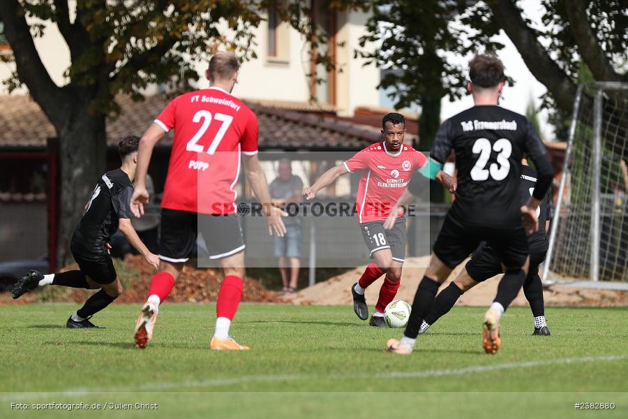Tyrell Walton, Sportgelände Kleinflürleinsweg, Schweinfurt, 03.10.2023, sport, action, BFV, Saison 2023/2024, Fussball, 14. Spieltag, Landesliga Nordwest, TUS, FTS, TuS Frammersbach, FT Schweinfurt - Bild-ID: 2382880