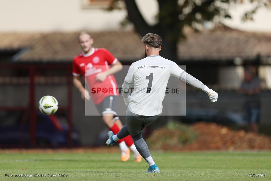 Joshua Schuhmacher, Sportgelände Kleinflürleinsweg, Schweinfurt, 03.10.2023, sport, action, BFV, Saison 2023/2024, Fussball, 14. Spieltag, Landesliga Nordwest, TUS, FTS, TuS Frammersbach, FT Schweinfurt - Bild-ID: 2382943