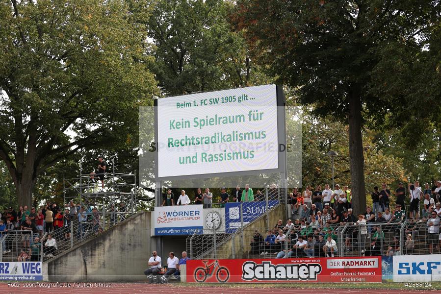 Sachs Stadion, Schweinfurt, 03.10.2023, sport, action, BFV, Saison 2023/2024, Fussball, 13. Spieltag, Regionalliga Bayern, FWK, FCS, FC Würzburger Kickers, 1. FC Schweinfurt 1905 - Bild-ID: 2383124