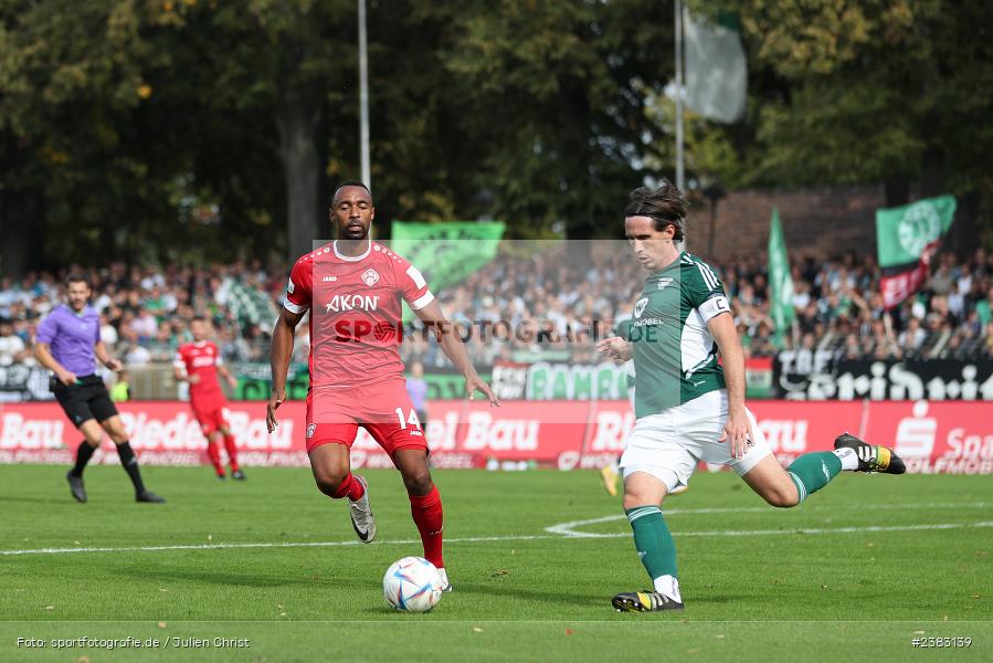 Lukas Billick, Sachs Stadion, Schweinfurt, 03.10.2023, sport, action, BFV, Saison 2023/2024, Fussball, 13. Spieltag, Regionalliga Bayern, FWK, FCS, FC Würzburger Kickers, 1. FC Schweinfurt 1905 - Bild-ID: 2383139