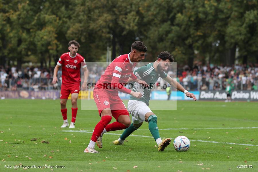 Taha Aksu, Sachs Stadion, Schweinfurt, 03.10.2023, sport, action, BFV, Saison 2023/2024, Fussball, 13. Spieltag, Regionalliga Bayern, FWK, FCS, FC Würzburger Kickers, 1. FC Schweinfurt 1905 - Bild-ID: 2383195