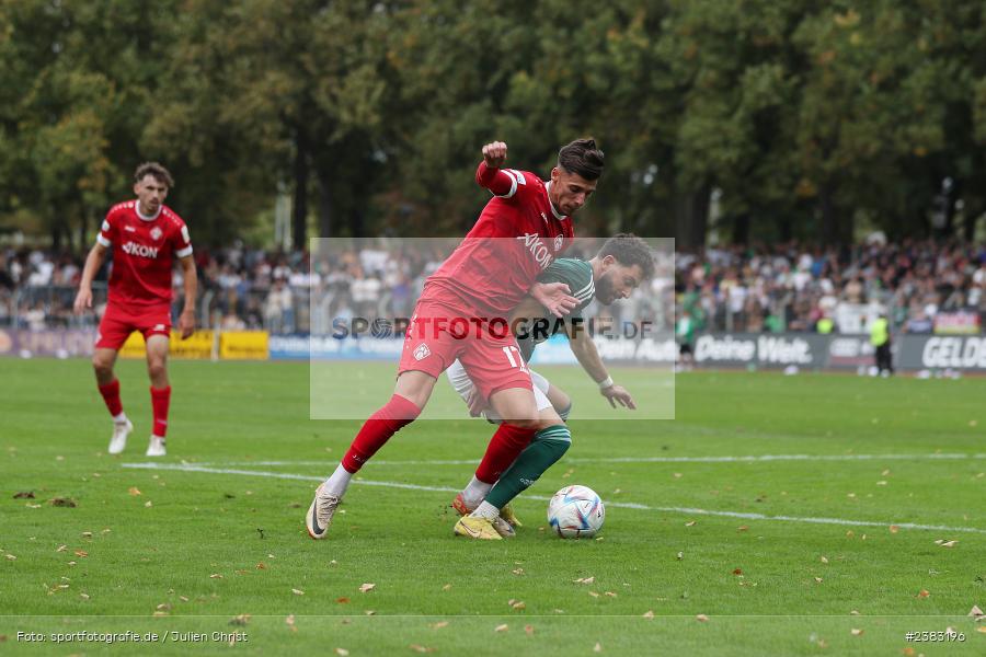 Taha Aksu, Sachs Stadion, Schweinfurt, 03.10.2023, sport, action, BFV, Saison 2023/2024, Fussball, 13. Spieltag, Regionalliga Bayern, FWK, FCS, FC Würzburger Kickers, 1. FC Schweinfurt 1905 - Bild-ID: 2383196