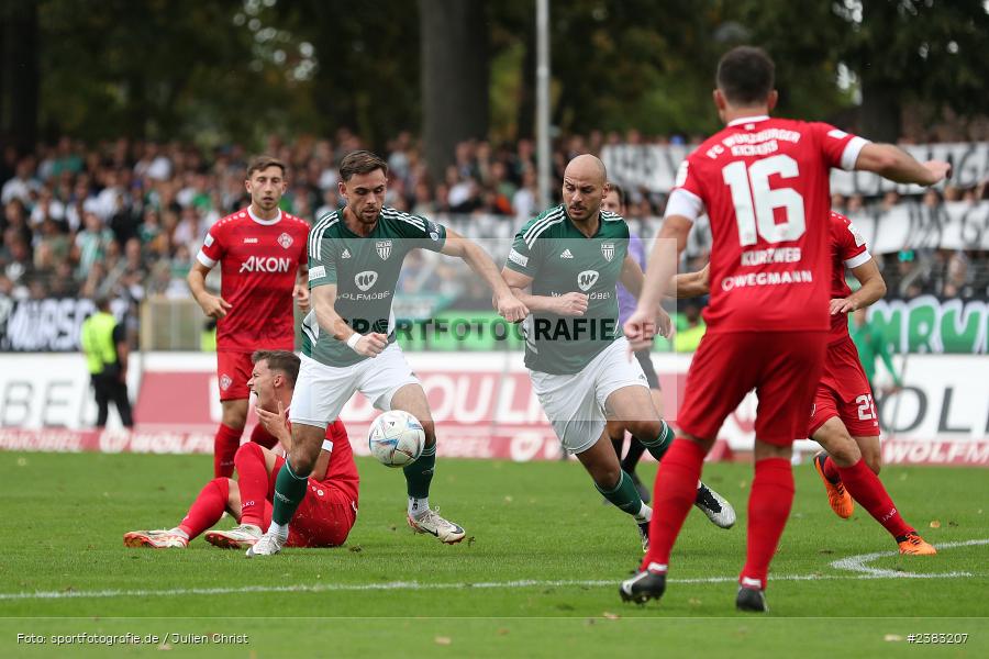 Severo Sturm, Sachs Stadion, Schweinfurt, 03.10.2023, sport, action, BFV, Saison 2023/2024, Fussball, 13. Spieltag, Regionalliga Bayern, FWK, FCS, FC Würzburger Kickers, 1. FC Schweinfurt 1905 - Bild-ID: 2383207