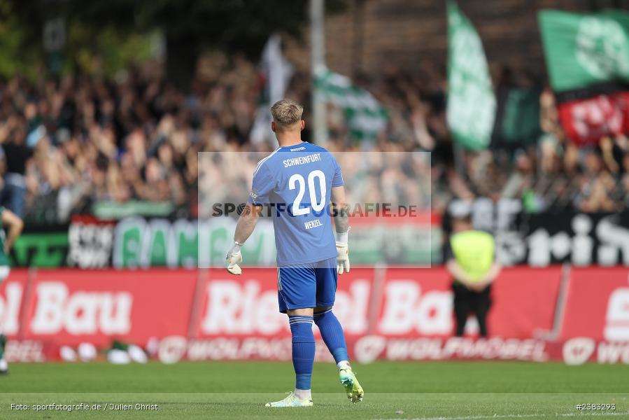 Lukas Wenzel, Sachs Stadion, Schweinfurt, 04.10.2023, sport, action, BFV, Saison 2023/2024, Fussball, 13. Spieltag, Regionalliga Bayern, FWK, FCS, FC Würzburger Kickers, 1. FC Schweinfurt 1905 - Bild-ID: 2383293