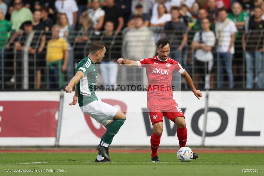 Peter Kurzweg, Sachs Stadion, Schweinfurt, 04.10.2023, sport, action, BFV, Saison 2023/2024, Fussball, 13. Spieltag, Regionalliga Bayern, FWK, FCS, FC Würzburger Kickers, 1. FC Schweinfurt 1905 - Bild-ID: 2383320