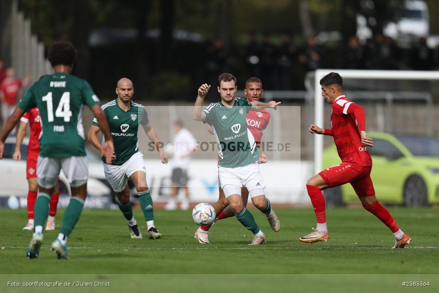 Benyas Solomon Junge-Abiol, Sachs Stadion, Schweinfurt, 04.10.2023, sport, action, BFV, Saison 2023/2024, Fussball, 13. Spieltag, Regionalliga Bayern, FWK, FCS, FC Würzburger Kickers, 1. FC Schweinfurt 1905 - Bild-ID: 2383364