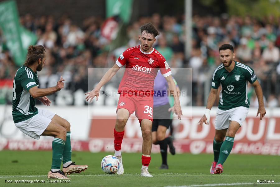 Pascal Moll, Sachs Stadion, Schweinfurt, 04.10.2023, sport, action, BFV, Saison 2023/2024, Fussball, 13. Spieltag, Regionalliga Bayern, FWK, FCS, FC Würzburger Kickers, 1. FC Schweinfurt 1905 - Bild-ID: 2383414