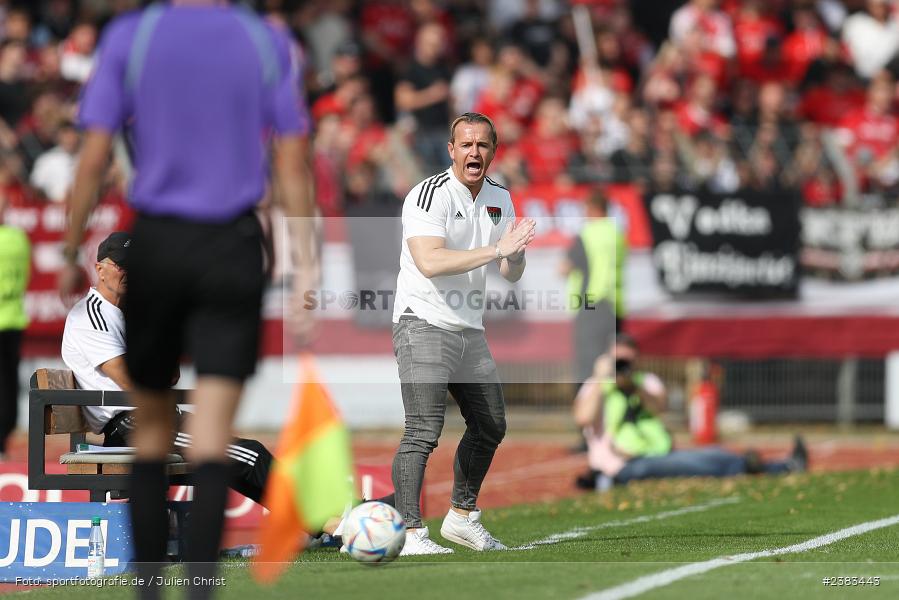 Marc Reitmaier, Sachs Stadion, Schweinfurt, 04.10.2023, sport, action, BFV, Saison 2023/2024, Fussball, 13. Spieltag, Regionalliga Bayern, FWK, FCS, FC Würzburger Kickers, 1. FC Schweinfurt 1905 - Bild-ID: 2383443