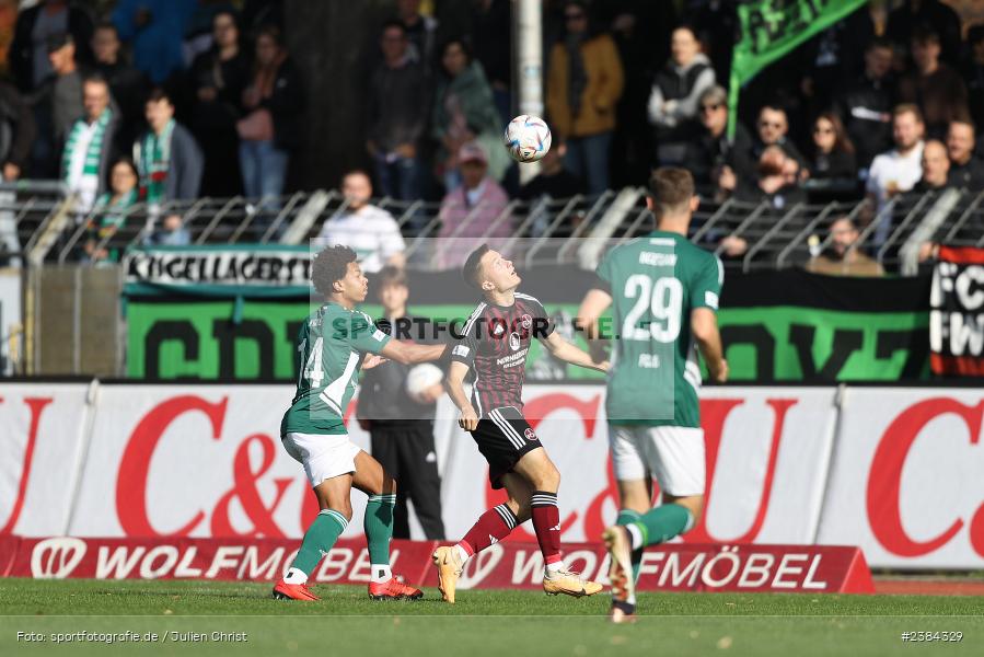 Sachs-Stadion, Schweinfurt, 15.10.2023, BFV, Fussball, sport, action, Saison 2023/2024, 15. Spieltag, Regionalliga Bayern, FCN, FCS, 1. FC Nürnberg II, 1. FC Schweinfurt 1905 - Bild-ID: 2384329