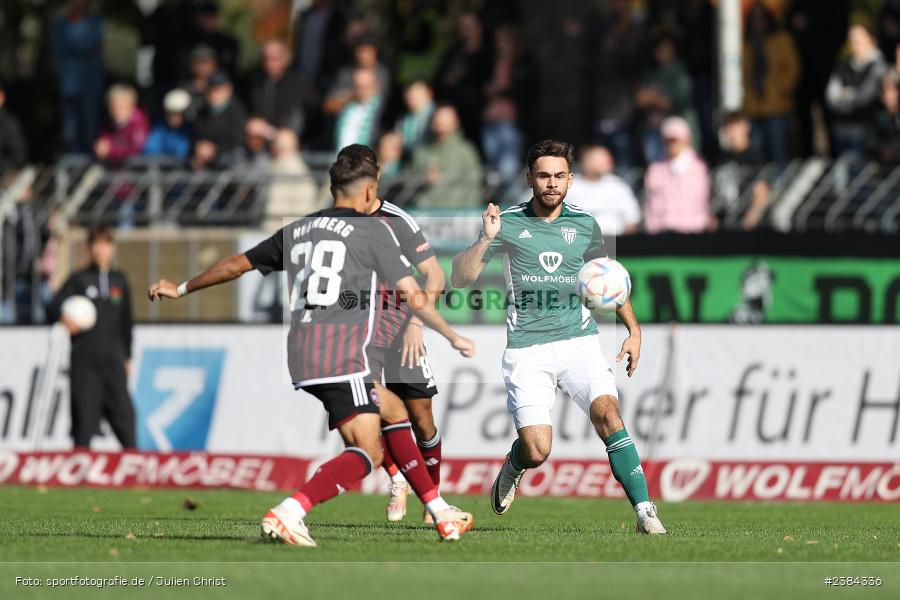 Severo Sturm, Sachs-Stadion, Schweinfurt, 15.10.2023, BFV, Fussball, sport, action, Saison 2023/2024, 15. Spieltag, Regionalliga Bayern, FCN, FCS, 1. FC Nürnberg II, 1. FC Schweinfurt 1905 - Bild-ID: 2384336