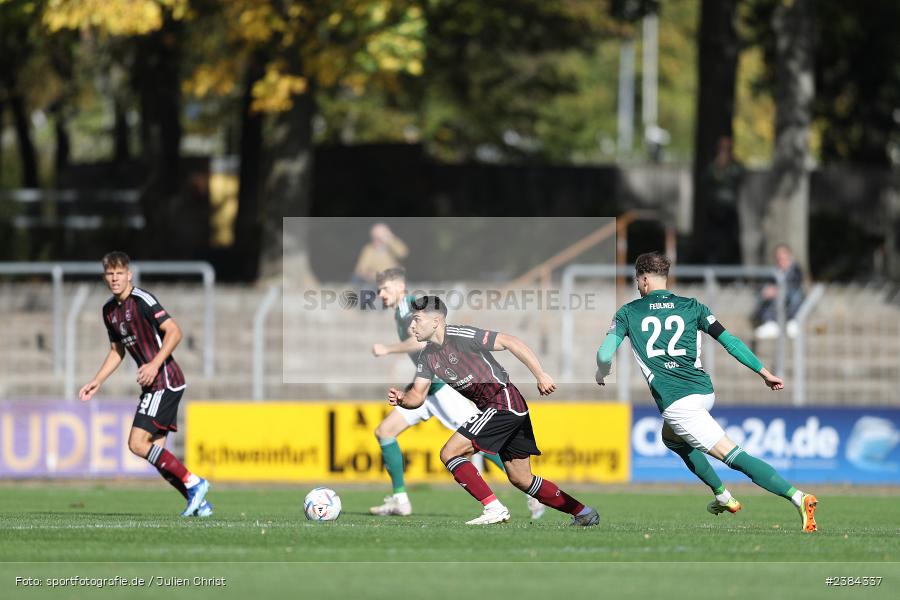 Niklas Jahn, Sachs-Stadion, Schweinfurt, 15.10.2023, BFV, Fussball, sport, action, Saison 2023/2024, 15. Spieltag, Regionalliga Bayern, FCN, FCS, 1. FC Nürnberg II, 1. FC Schweinfurt 1905 - Bild-ID: 2384337