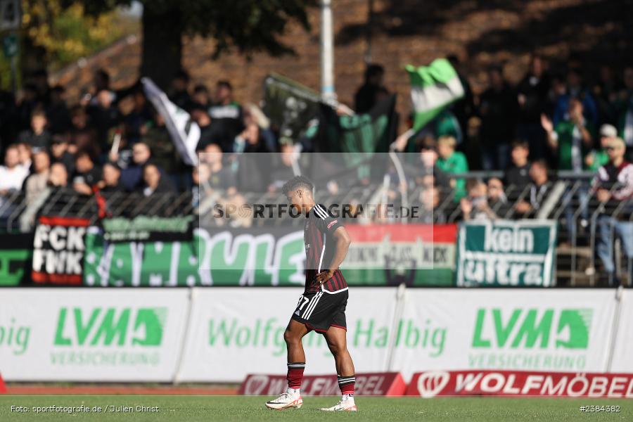 Sachs-Stadion, Schweinfurt, 15.10.2023, BFV, Fussball, sport, action, Saison 2023/2024, 15. Spieltag, Regionalliga Bayern, FCN, FCS, 1. FC Nürnberg II, 1. FC Schweinfurt 1905 - Bild-ID: 2384382