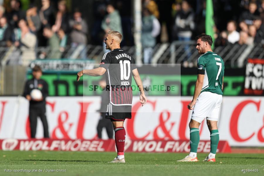 Sachs-Stadion, Schweinfurt, 15.10.2023, BFV, Fussball, sport, action, Saison 2023/2024, 15. Spieltag, Regionalliga Bayern, FCN, FCS, 1. FC Nürnberg II, 1. FC Schweinfurt 1905 - Bild-ID: 2384403