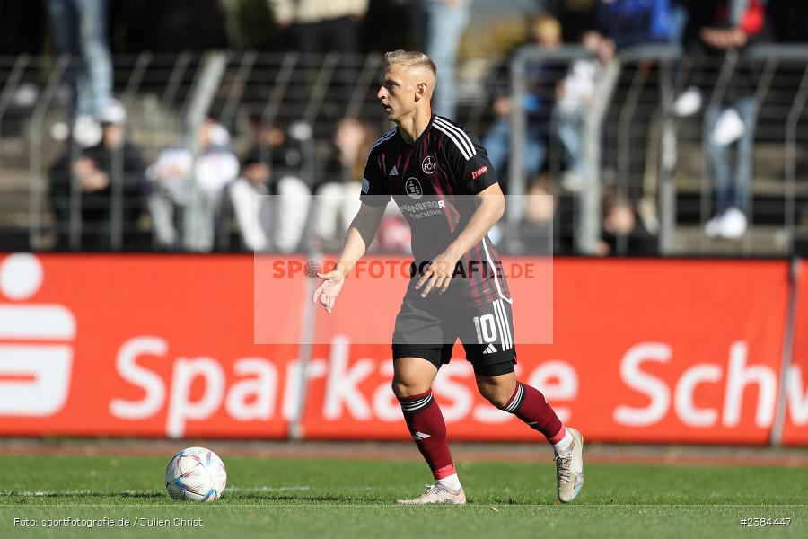 Benedikt Kirsch, Sachs-Stadion, Schweinfurt, 15.10.2023, BFV, Fussball, sport, action, Saison 2023/2024, 15. Spieltag, Regionalliga Bayern, FCN, FCS, 1. FC Nürnberg II, 1. FC Schweinfurt 1905 - Bild-ID: 2384447 Benedikt Kirsch, Sachs-Stadion, Schweinfurt, 15.10.2023, BFV, Fussball, sport, action, Saison 2023/2024, 15. Spieltag, Regionalliga Bayern, FCN, FCS, 1. FC Nürnberg II, 1. FC Schweinfurt 1905 - Bild-ID: 2384447