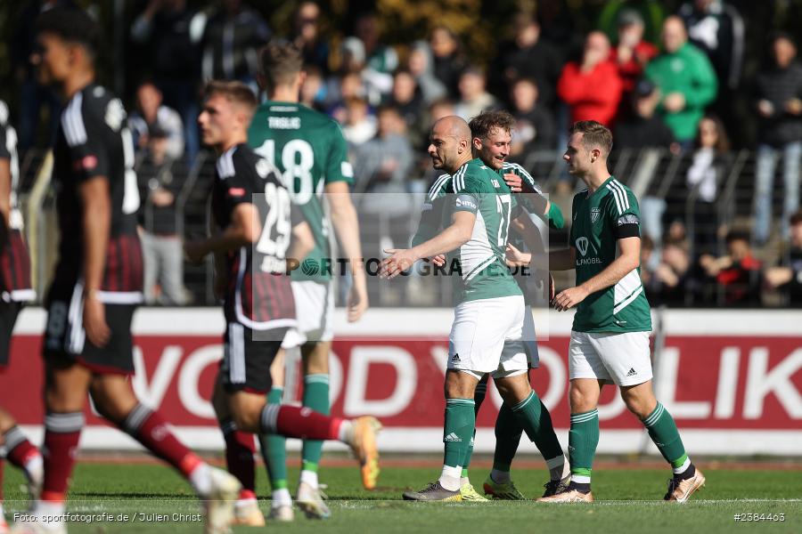 Sachs-Stadion, Schweinfurt, 15.10.2023, BFV, Fussball, sport, action, Saison 2023/2024, 15. Spieltag, Regionalliga Bayern, FCN, FCS, 1. FC Nürnberg II, 1. FC Schweinfurt 1905 - Bild-ID: 2384463