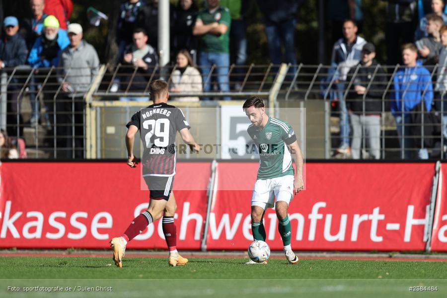Sachs-Stadion, Schweinfurt, 15.10.2023, BFV, Fussball, sport, action, Saison 2023/2024, 15. Spieltag, Regionalliga Bayern, FCN, FCS, 1. FC Nürnberg II, 1. FC Schweinfurt 1905 - Bild-ID: 2384484 Sachs-Stadion, Schweinfurt, 15.10.2023, BFV, Fussball, sport, action, Saison 2023/2024, 15. Spieltag, Regionalliga Bayern, FCN, FCS, 1. FC Nürnberg II, 1. FC Schweinfurt 1905 - Bild-ID: 2384484