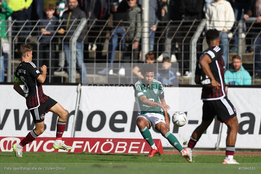 Sachs-Stadion, Schweinfurt, 15.10.2023, BFV, Fussball, sport, action, Saison 2023/2024, 15. Spieltag, Regionalliga Bayern, FCN, FCS, 1. FC Nürnberg II, 1. FC Schweinfurt 1905 - Bild-ID: 2384530 Sachs-Stadion, Schweinfurt, 15.10.2023, BFV, Fussball, sport, action, Saison 2023/2024, 15. Spieltag, Regionalliga Bayern, FCN, FCS, 1. FC Nürnberg II, 1. FC Schweinfurt 1905 - Bild-ID: 2384530