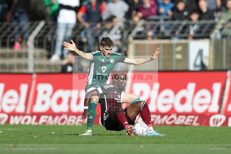 Sachs-Stadion, Schweinfurt, 15.10.2023, BFV, Fussball, sport, action, Saison 2023/2024, 15. Spieltag, Regionalliga Bayern, FCN, FCS, 1. FC Nürnberg II, 1. FC Schweinfurt 1905 - Bild-ID: 2384534