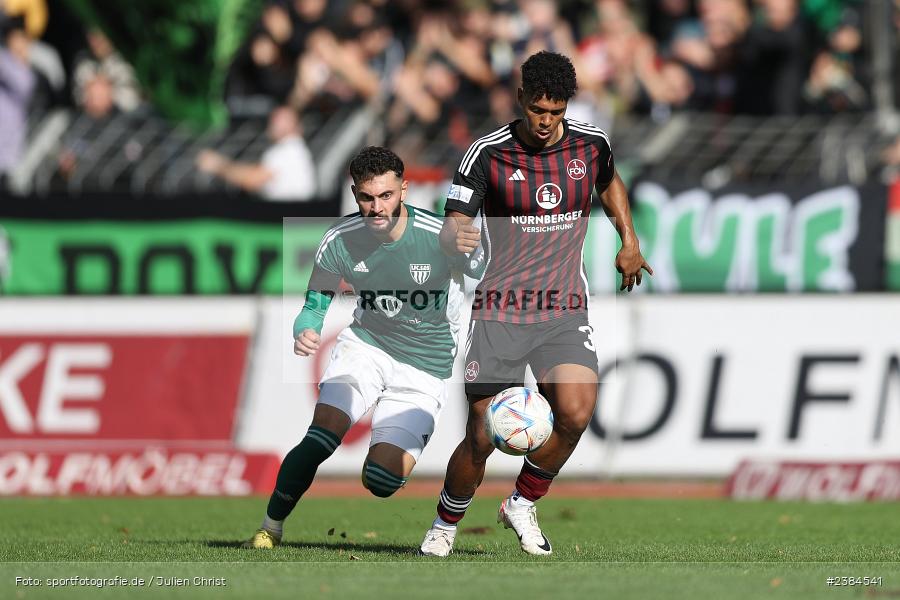 Sachs-Stadion, Schweinfurt, 15.10.2023, BFV, Fussball, sport, action, Saison 2023/2024, 15. Spieltag, Regionalliga Bayern, FCN, FCS, 1. FC Nürnberg II, 1. FC Schweinfurt 1905 - Bild-ID: 2384541