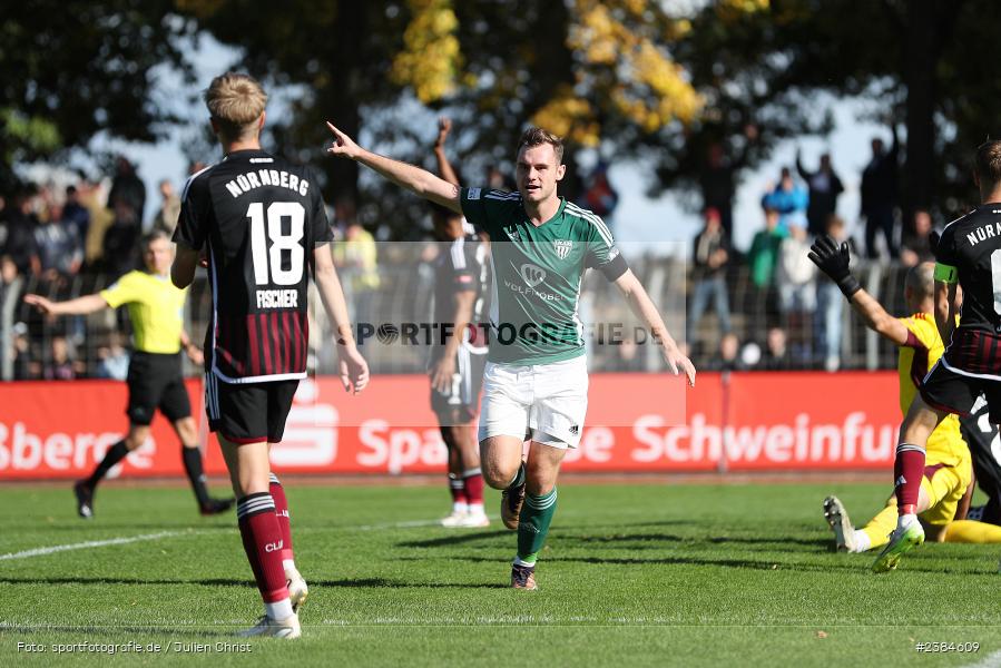 Sachs-Stadion, Schweinfurt, 15.10.2023, BFV, Fussball, sport, action, Saison 2023/2024, 15. Spieltag, Regionalliga Bayern, FCN, FCS, 1. FC Nürnberg II, 1. FC Schweinfurt 1905 - Bild-ID: 2384609