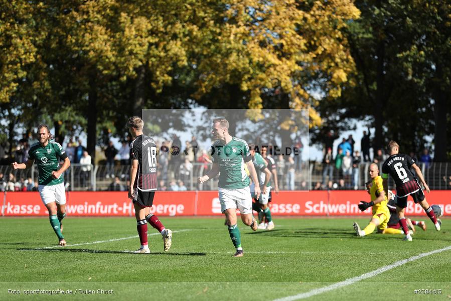 Sachs-Stadion, Schweinfurt, 15.10.2023, BFV, Fussball, sport, action, Saison 2023/2024, 15. Spieltag, Regionalliga Bayern, FCN, FCS, 1. FC Nürnberg II, 1. FC Schweinfurt 1905 - Bild-ID: 2384613