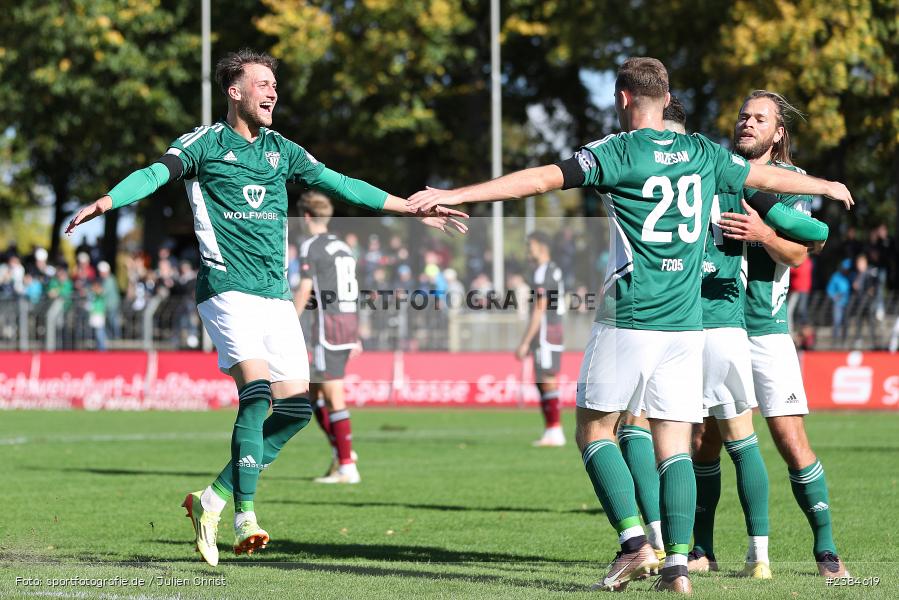 Sachs-Stadion, Schweinfurt, 15.10.2023, BFV, Fussball, sport, action, Saison 2023/2024, 15. Spieltag, Regionalliga Bayern, FCN, FCS, 1. FC Nürnberg II, 1. FC Schweinfurt 1905 - Bild-ID: 2384619