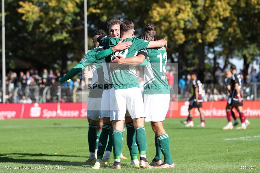 Sachs-Stadion, Schweinfurt, 15.10.2023, BFV, Fussball, sport, action, Saison 2023/2024, 15. Spieltag, Regionalliga Bayern, FCN, FCS, 1. FC Nürnberg II, 1. FC Schweinfurt 1905 - Bild-ID: 2384624