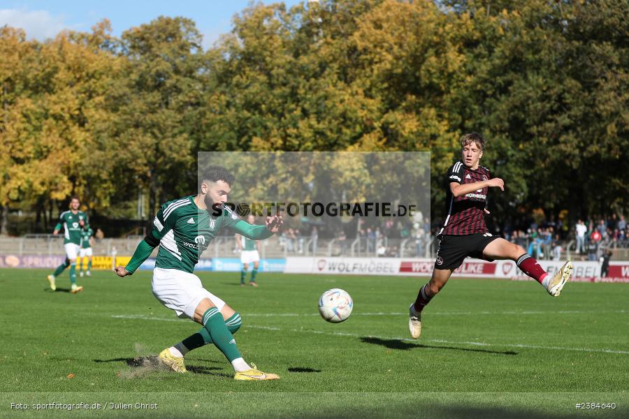 Sachs-Stadion, Schweinfurt, 15.10.2023, BFV, Fussball, sport, action, Saison 2023/2024, 15. Spieltag, Regionalliga Bayern, FCN, FCS, 1. FC Nürnberg II, 1. FC Schweinfurt 1905 - Bild-ID: 2384640