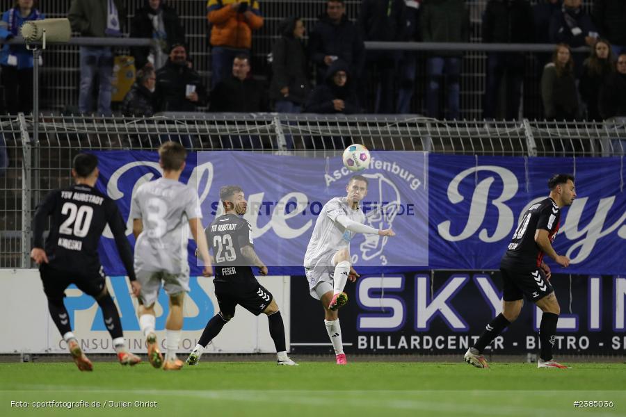 Stadion am Schönbusch, Aschaffenburg, 17.10.2023, BFV, Fussball, sport, action, Saison 2023/2024, 16. Spieltag, Regionalliga Bayern, AUB, SVA, TSV Aubstadt, SV Viktoria Aschaffenburg - Bild-ID: 2385036