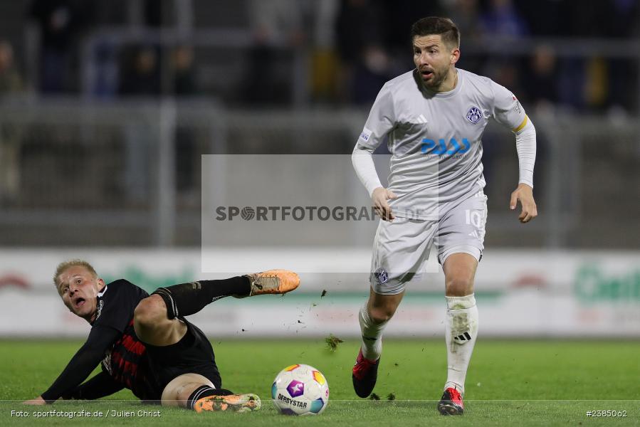 Stadion am Schönbusch, Aschaffenburg, 17.10.2023, BFV, Fussball, sport, action, Saison 2023/2024, 16. Spieltag, Regionalliga Bayern, AUB, SVA, TSV Aubstadt, SV Viktoria Aschaffenburg - Bild-ID: 2385062