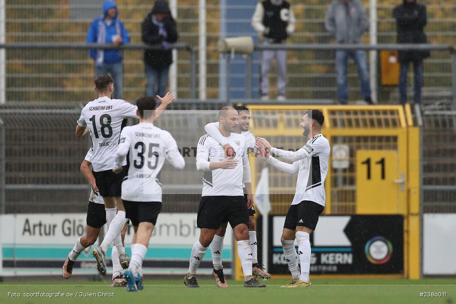 Stadion am Schönbusch, Aschaffenburg, 28.10.2023, BFV, Fussball, sport, action, Saison 2023/2024, 18. Spieltag, Regionalliga Bayern, FCS, SVA, 1. FC Schweinfurt 1905, SV Viktoria Aschaffenburg - Bild-ID: 2386011