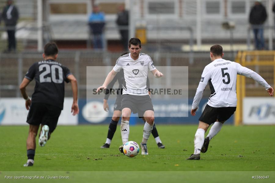 Stadion am Schönbusch, Aschaffenburg, 28.10.2023, BFV, Fussball, sport, action, Saison 2023/2024, 18. Spieltag, Regionalliga Bayern, FCS, SVA, 1. FC Schweinfurt 1905, SV Viktoria Aschaffenburg - Bild-ID: 2386047