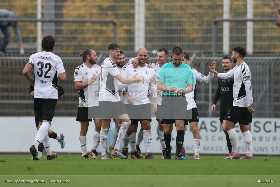 Stadion am Schönbusch, Aschaffenburg, 28.10.2023, BFV, Fussball, sport, action, Saison 2023/2024, 18. Spieltag, Regionalliga Bayern, FCS, SVA, 1. FC Schweinfurt 1905, SV Viktoria Aschaffenburg - Bild-ID: 2386141