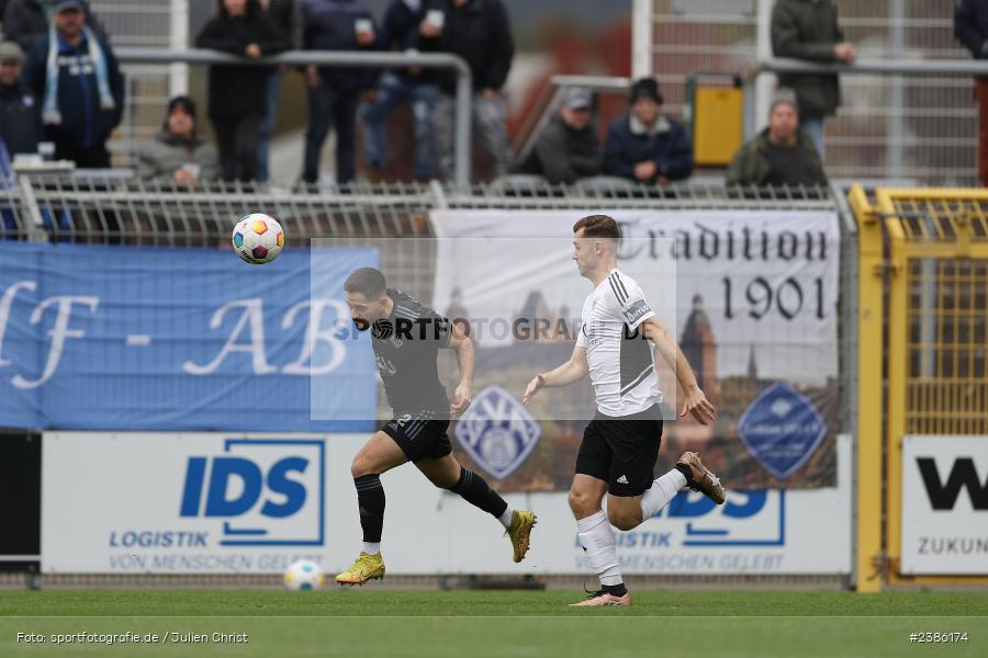 Stadion am Schönbusch, Aschaffenburg, 28.10.2023, BFV, Fussball, sport, action, Saison 2023/2024, 18. Spieltag, Regionalliga Bayern, FCS, SVA, 1. FC Schweinfurt 1905, SV Viktoria Aschaffenburg - Bild-ID: 2386174