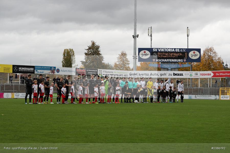Stadion am Schönbusch, Aschaffenburg, 28.10.2023, BFV, Fussball, sport, action, Saison 2023/2024, 18. Spieltag, Regionalliga Bayern, FCS, SVA, 1. FC Schweinfurt 1905, SV Viktoria Aschaffenburg - Bild-ID: 2386192