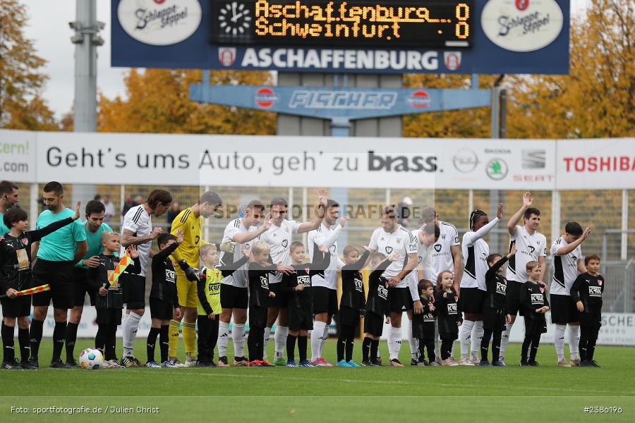 Stadion am Schönbusch, Aschaffenburg, 28.10.2023, BFV, Fussball, sport, action, Saison 2023/2024, 18. Spieltag, Regionalliga Bayern, FCS, SVA, 1. FC Schweinfurt 1905, SV Viktoria Aschaffenburg - Bild-ID: 2386196