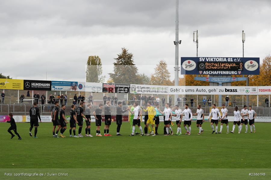 Stadion am Schönbusch, Aschaffenburg, 28.10.2023, BFV, Fussball, sport, action, Saison 2023/2024, 18. Spieltag, Regionalliga Bayern, FCS, SVA, 1. FC Schweinfurt 1905, SV Viktoria Aschaffenburg - Bild-ID: 2386198