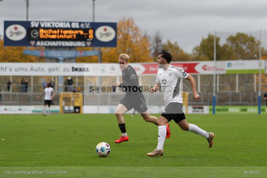 Stadion am Schönbusch, Aschaffenburg, 28.10.2023, BFV, Fussball, sport, action, Saison 2023/2024, 18. Spieltag, Regionalliga Bayern, FCS, SVA, 1. FC Schweinfurt 1905, SV Viktoria Aschaffenburg - Bild-ID: 2386202