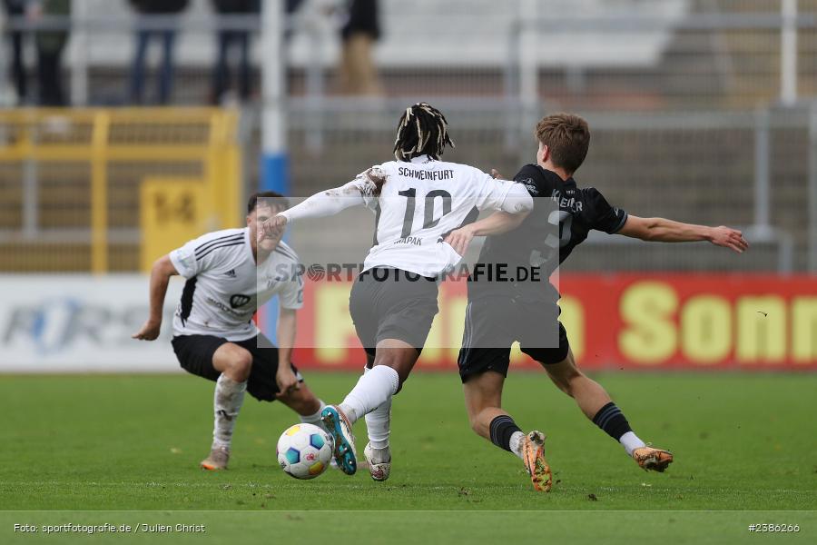 Stadion am Schönbusch, Aschaffenburg, 28.10.2023, BFV, Fussball, sport, action, Saison 2023/2024, 18. Spieltag, Regionalliga Bayern, FCS, SVA, 1. FC Schweinfurt 1905, SV Viktoria Aschaffenburg - Bild-ID: 2386266