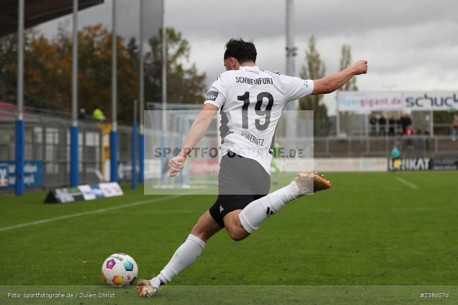 Stadion am Schönbusch, Aschaffenburg, 28.10.2023, BFV, Fussball, sport, action, Saison 2023/2024, 18. Spieltag, Regionalliga Bayern, FCS, SVA, 1. FC Schweinfurt 1905, SV Viktoria Aschaffenburg - Bild-ID: 2386276