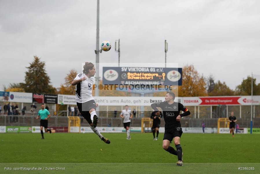 Stadion am Schönbusch, Aschaffenburg, 28.10.2023, BFV, Fussball, sport, action, Saison 2023/2024, 18. Spieltag, Regionalliga Bayern, FCS, SVA, 1. FC Schweinfurt 1905, SV Viktoria Aschaffenburg - Bild-ID: 2386283