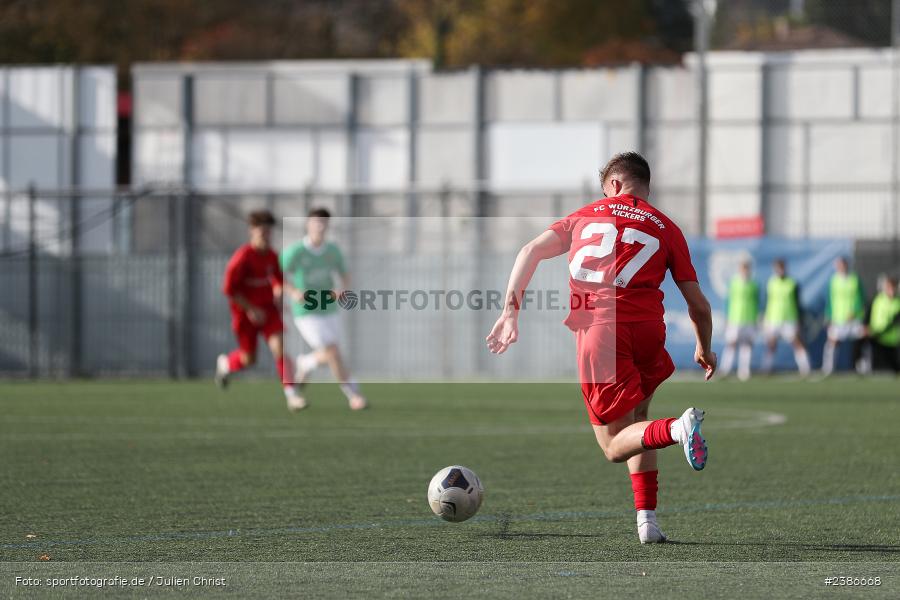 AKON Arena, Würzburg, 01.11.2023, BFV, Fussball, sport, action, Saison 2023/2024, U19 Bayernliga, 10. Spieltag, FC05, FWK, 1. FC Schweinfurt 1905, FC Würzburger Kickers - Bild-ID: 2386668